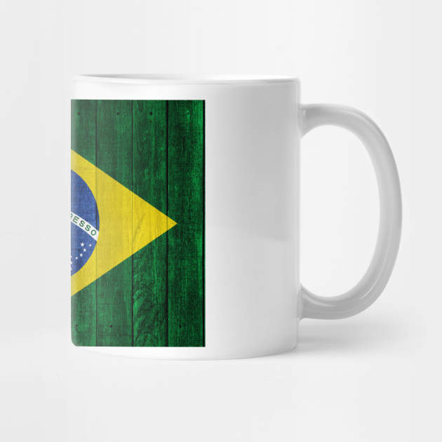 Flag of Brazil Brazilian Flags Memorabilia - Wood by DrPen